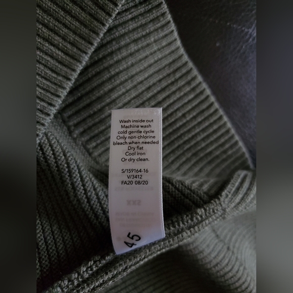 Athleta Hanover Refined V-Neck Pullover Sweater In Sage Green Sz XXS Wool Blend - Picture 6 of 10